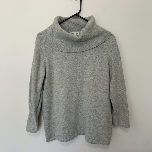 Coldwater Creek Sweaters - COLDWATER CREEK COWL NECK COTTON & ANGORA SWEATER SIZE LARGE